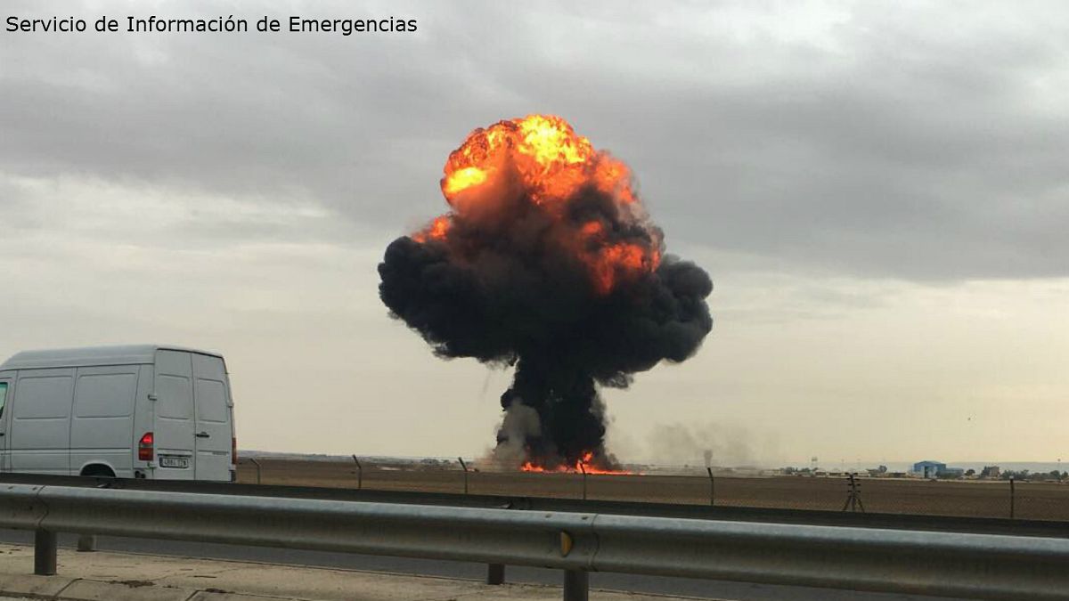 Muere el piloto del F18 estrellado en la base de Torrejón de Ardoz