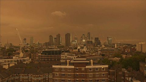 Ophelia brings mellow yellow tinge to London sky
