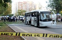 انفجار اتوبوس حامل نیروهای پلیس در شهر مرسین ترکیه