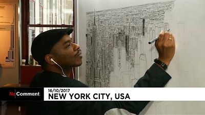 شاهد: بانوراما مدينة نيويورك على لوحة فنية شديدة الدقة