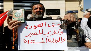 متظاهرون فلسطينيون يطالبون بريطانيا بالاعتذار في ذكرى "بلفور" المئوية