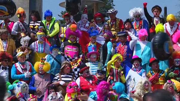 Les clowns paradent à Mexico Les clowns paradent à Mexico