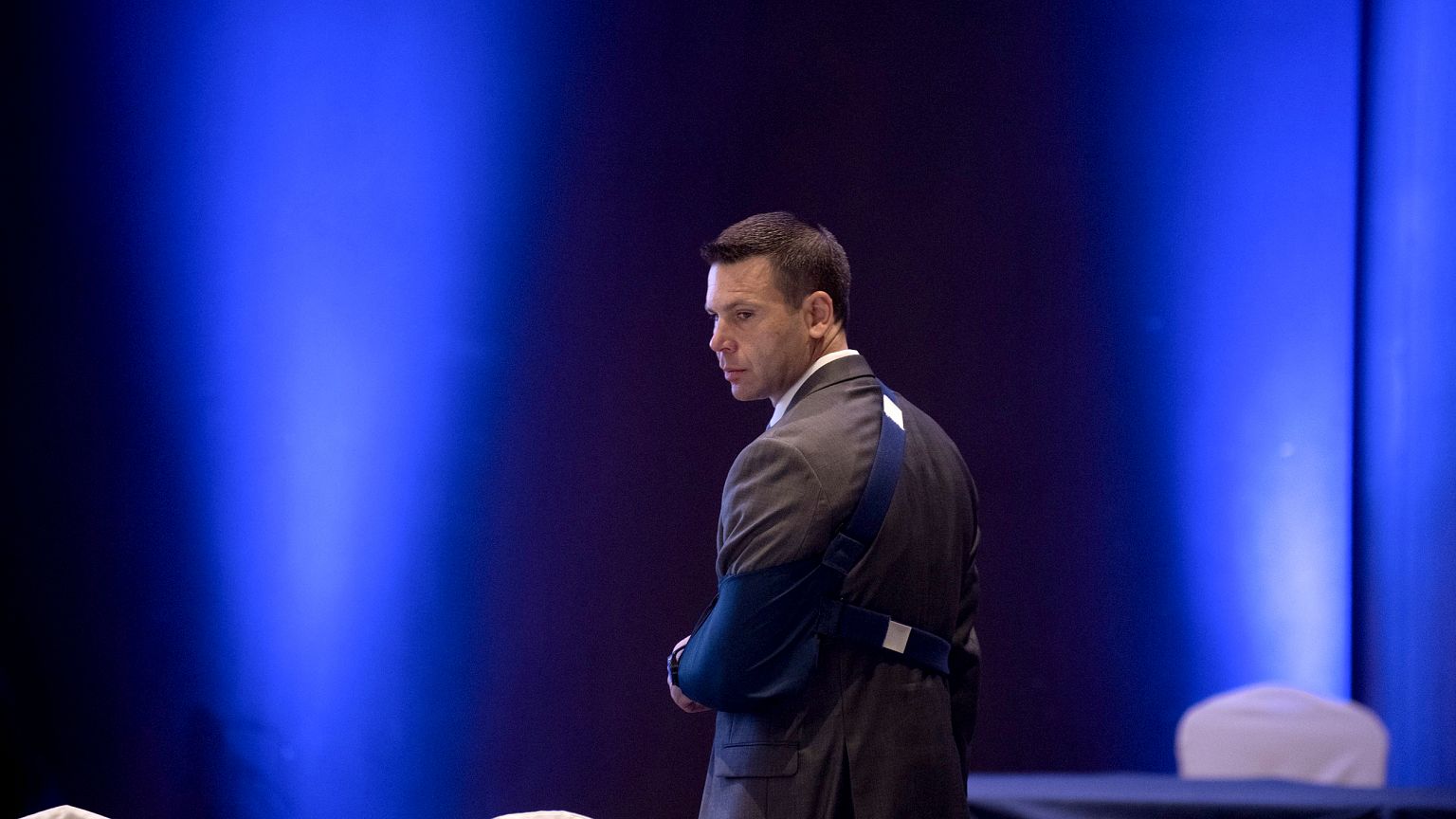 Image: Acting Homeland Security Secretary Kevin McAleenan arrives to a meet