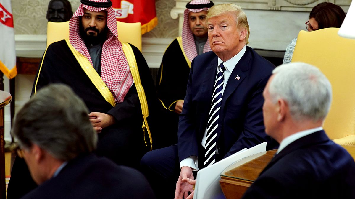 Image: President Donald Trump meets with Saudi Arabia's Crown Prince Mohamm