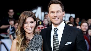 Image: Katherine Schwarzenegger and Chris Pratt attend the premier of "Aven