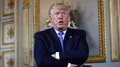 Image: President Donald Trump speaks following a ceremony at The Normandy A