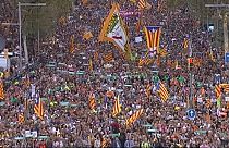 Massenkundgebung in Barcelona:"Helft Katalonien"