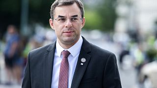 Image: Rep. Justin Amash, R-Mich., near the Capitol on May 23, 2019.