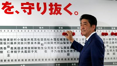 Japan votes in early election as Abe seeks record fourth term