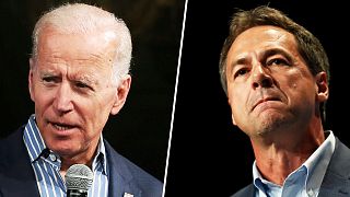 Image: Presidential candidates Joe Biden and Steve Bullock.
