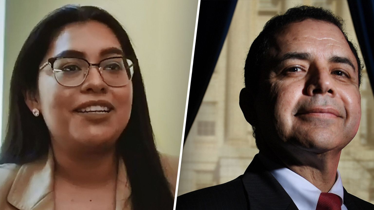 Jessica Cisneros and Henry Cuellar