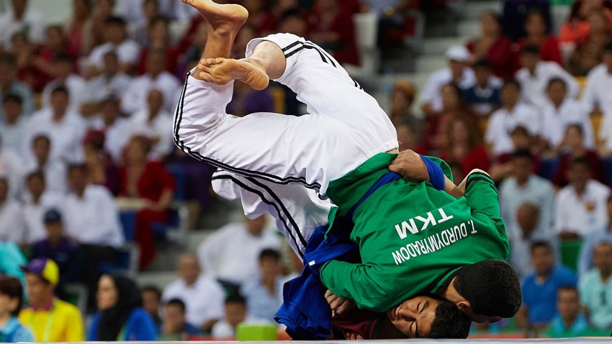 With a thundering body slam, Turkmenistan hits the world sports stage