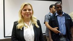 Image: Israeli Prime Minister Benjamin Netanyahu's wife, Sara, arrives in t