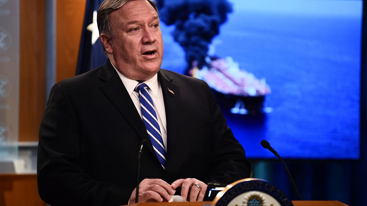 Image: Secretary of State Mike Pompeo delivers remarks at the State Departm