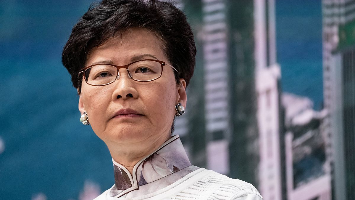 Image: Carrie Lam, Hong Kong's chief executive, speaks during a news confer