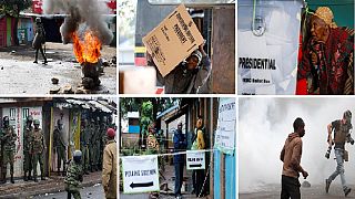 [Photos] Kenya poll re-run: Low turnout as riot police 'battle' with protesters