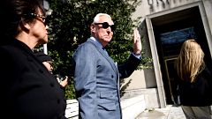 Image: Roger Stone, a former campaign adviser to President Donald Trump, ar