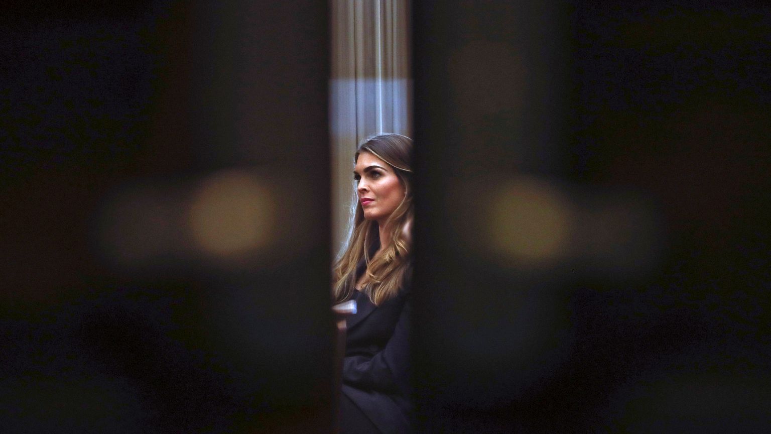 Image: Former White House communications director Hope Hicks attends a clos