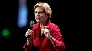 Image: Democratic Presidential Candidates Attend Iowa Democratic Party Hall