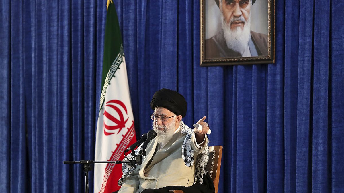 Image: Supreme Leader Ayatollah Ali Khamenei speaks in a ceremony marking 3