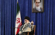 Image: Supreme Leader Ayatollah Ali Khamenei speaks in a ceremony marking 3