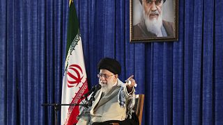 Image: Supreme Leader Ayatollah Ali Khamenei speaks in a ceremony marking 3