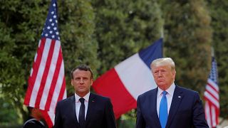 Image: President Donald Trump and French President Emmanuel Macron attend a