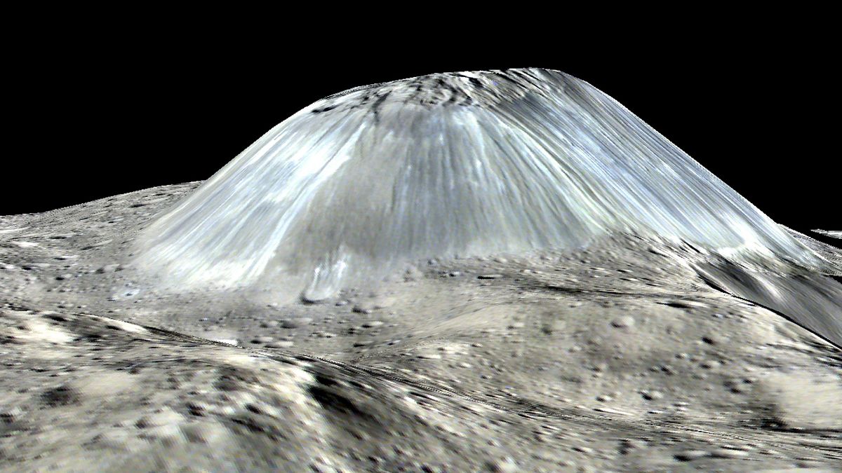 Mystery of dwarf planet's 'lonely mountain' has been solved