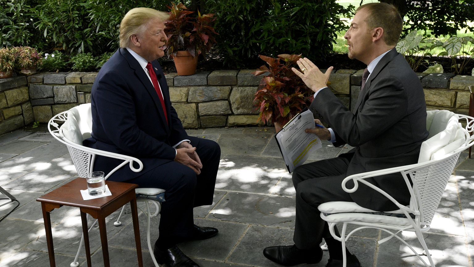 Image: President Donald Trump speaks to Chuck Todd on "Meet The Press."