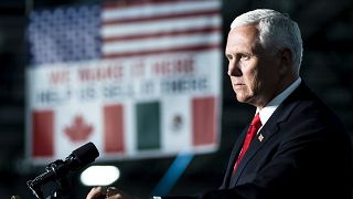 Image: Vice President Mike Pence speaks in York, Pennsylvania, on June 6, 2