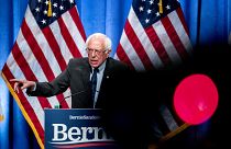 Image: Sen. Bernie Sanders, I-VT, speaks at George Washington University on