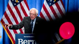 Image: Sen. Bernie Sanders, I-VT, speaks at George Washington University on
