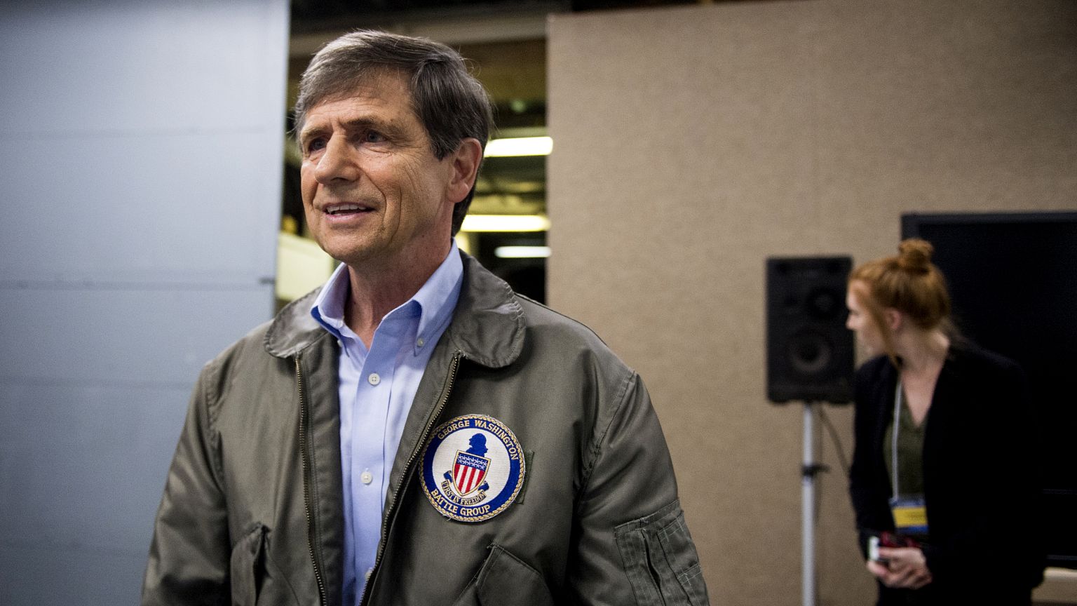 Image: Former Rep. Joe Sestak leaves a primary debate in Pittsburgh on Apri