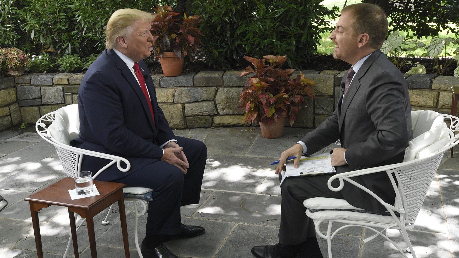 Image: President Donald Trump speaks to Chuck Todd on "Meet The Press."