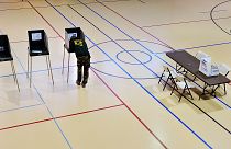 Image: A man votes in Durham, North Carolina