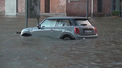 فيضانات في مدينة هامبورغ الألمانية