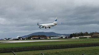 Watch: Plane aborts bumpy landing in Austria storm