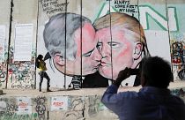 El "beso" de Trump y Netanyahu en Belén
