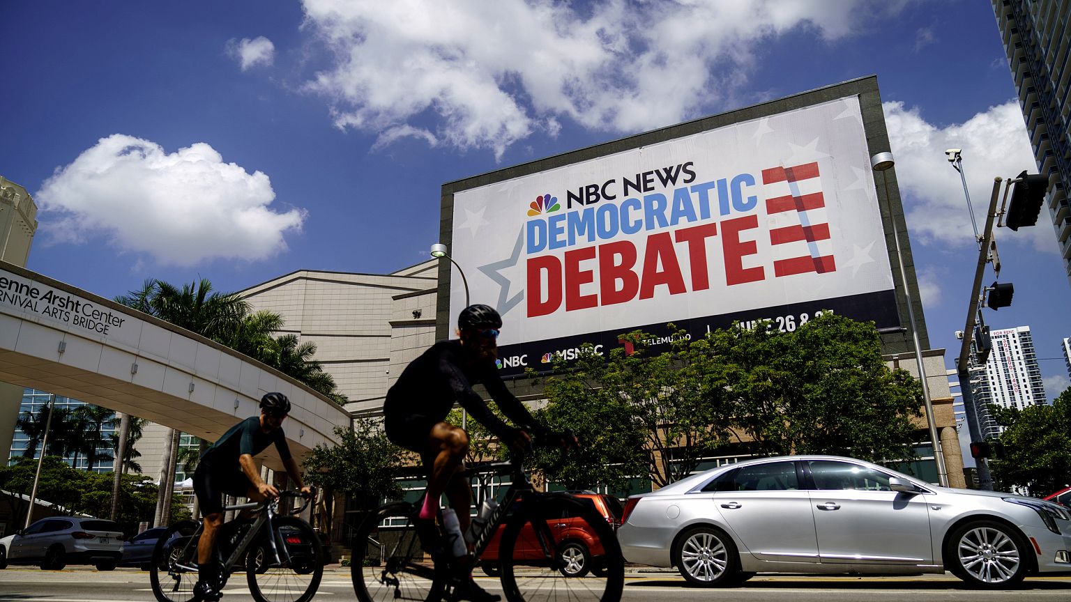 Image: The first Democratic presidential debate is hosted by NBC News, MSNB