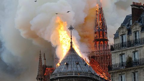 Image: TOPSHOT-FRANCE-FIRE-NOTRE DAME