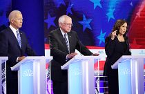 Image: Democratic Presidential Candidates Participate In First Debate Of 20