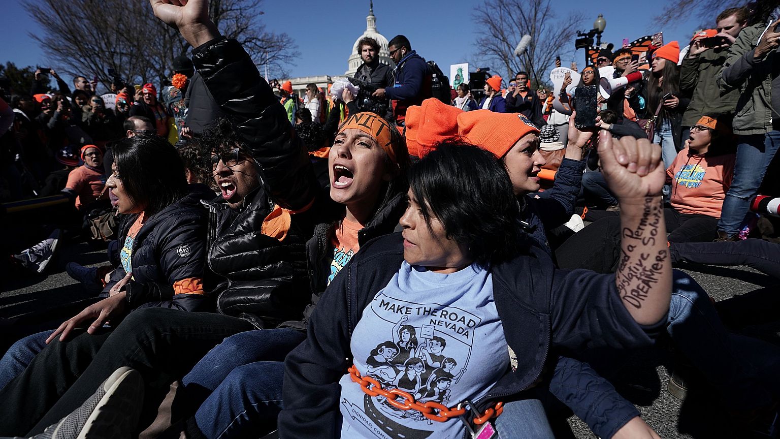 Image: Immigration activists protest in Washington