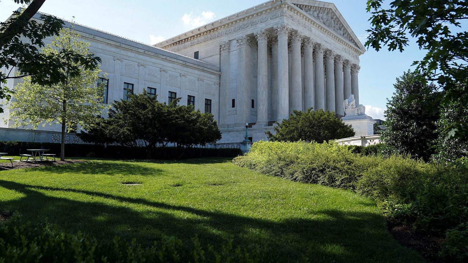Image: FILE PHOTO: Trees cast shadows outside the U.S. Supreme Court in Was