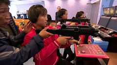Schießen und Marschieren für Kim Jong-un im Kindercamp