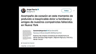 Ataque de Nova Iorque chora-se na Argentina