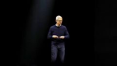 Image: Tim Cook, CEO of Apple, speaks at a conference in San Jose, Californ