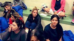 Image: Detained women at Clint Border patrol Station