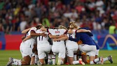 Image: U.S. players celebrate at the end of the France 2019 Women's World C