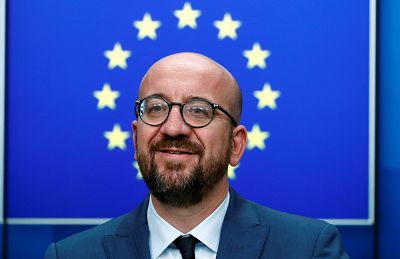 Charles Michel attends a news conference after the European Union leaders summit, in Brussels, Belgium.