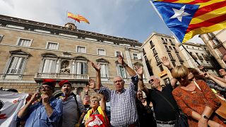 Manifestação independentista em Barcelona